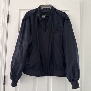Vintage‎ Members Only Jacket Mens XL Dark Navy Blue Bomber Full Zip [Read]
